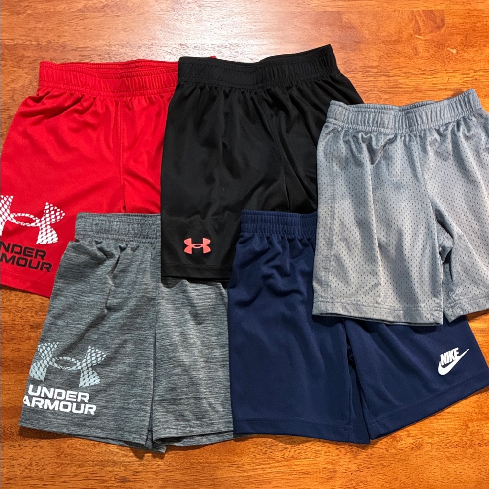 Under Armour and Nike Boys Shorts Set - Red, Black, Gray, Blue